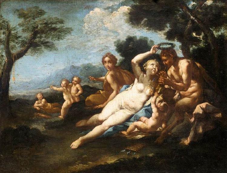 Michele Rocca Satyr Crowned by a Nymph China oil painting art